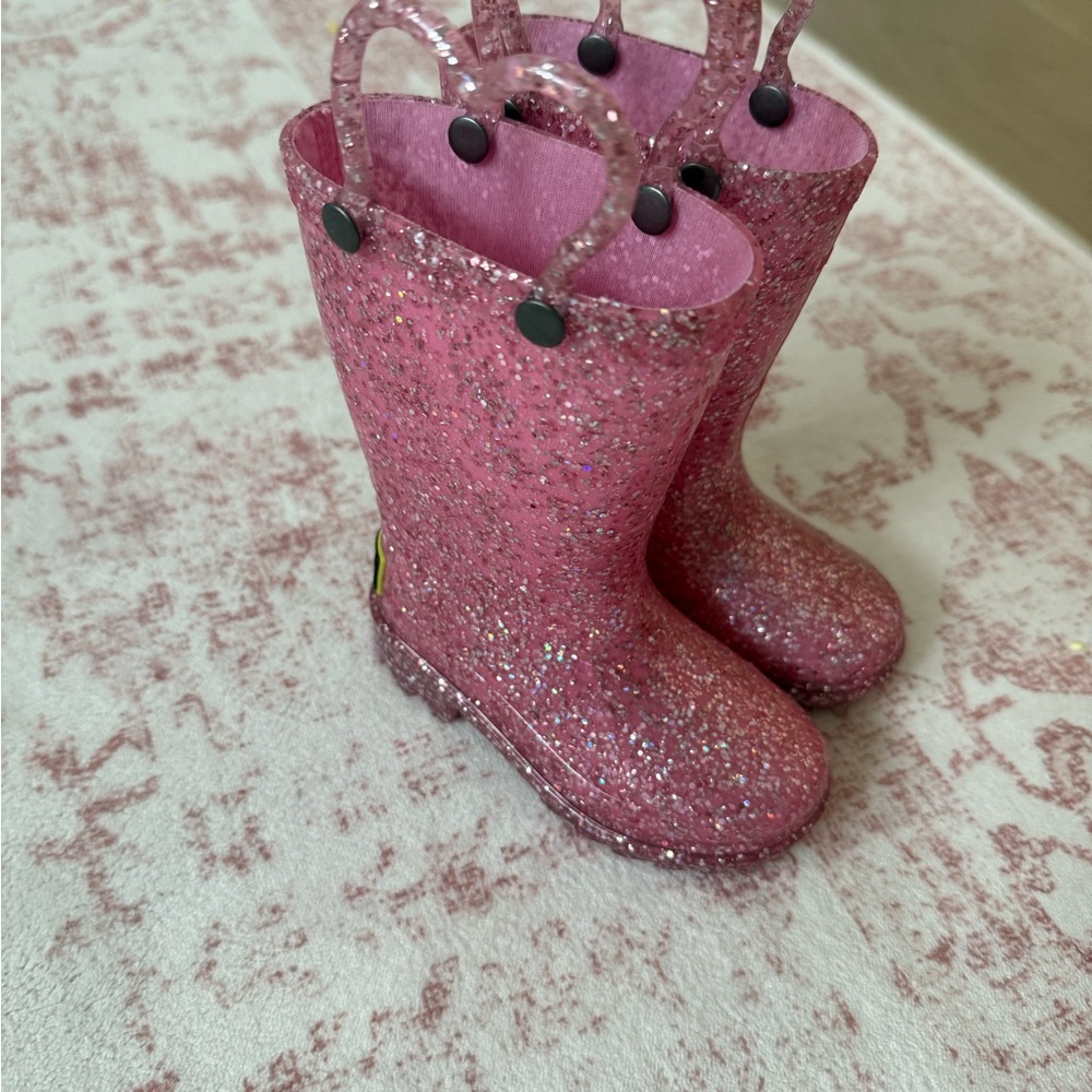Western Chief Pink Glitter Rain & Snow Boots